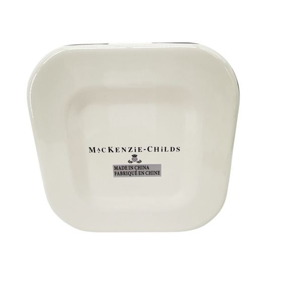 MACKENZIE-CHILDS Courtly Check Enamel Deep Squarage Bowl | Large - Picture 5 of 6